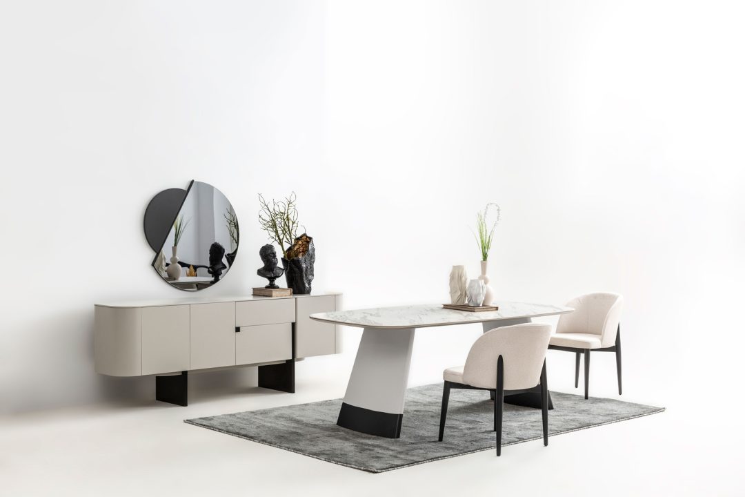Light Gray - Black Esszimmer