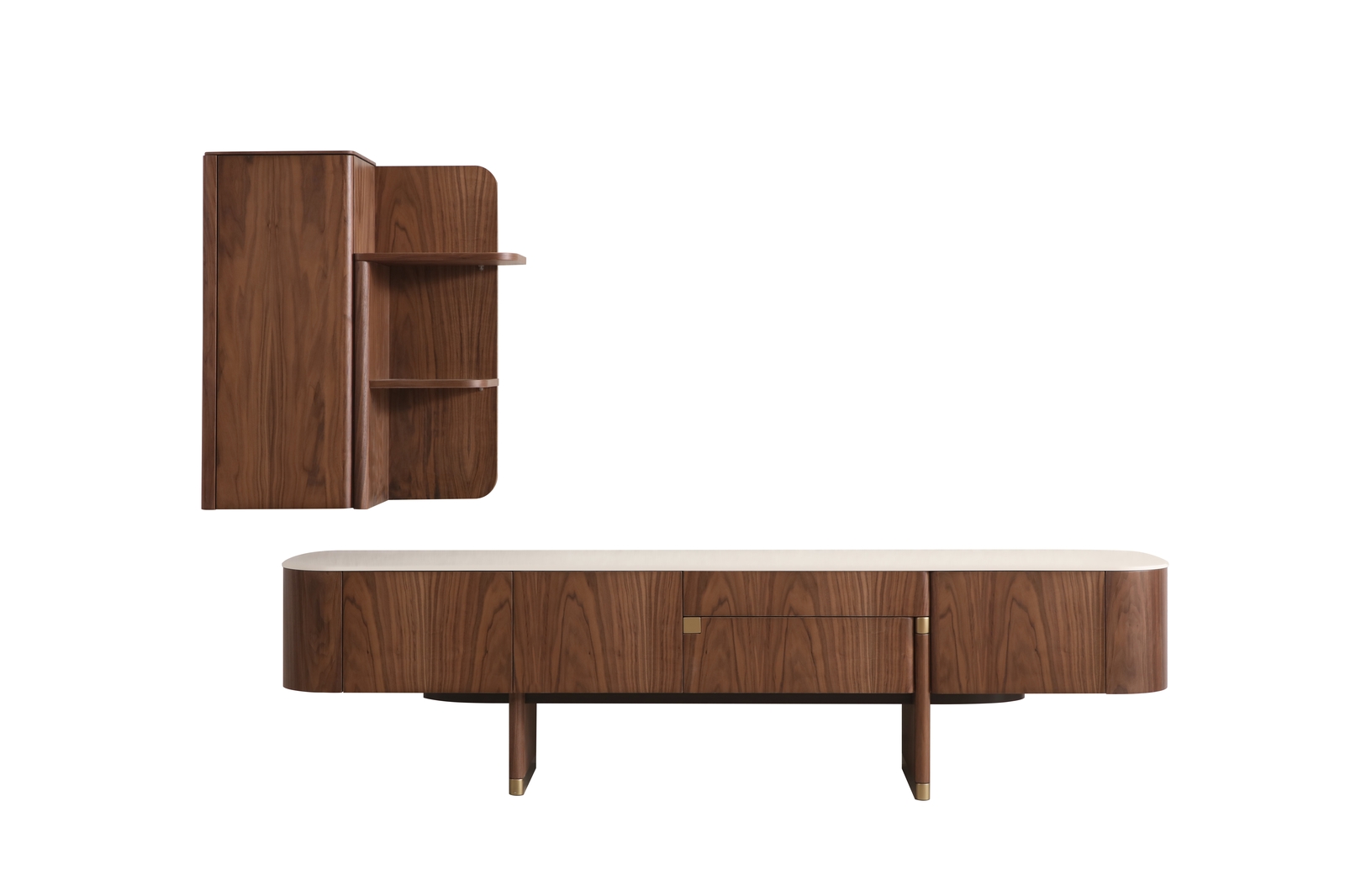 Full Walnut TV-Möbel
