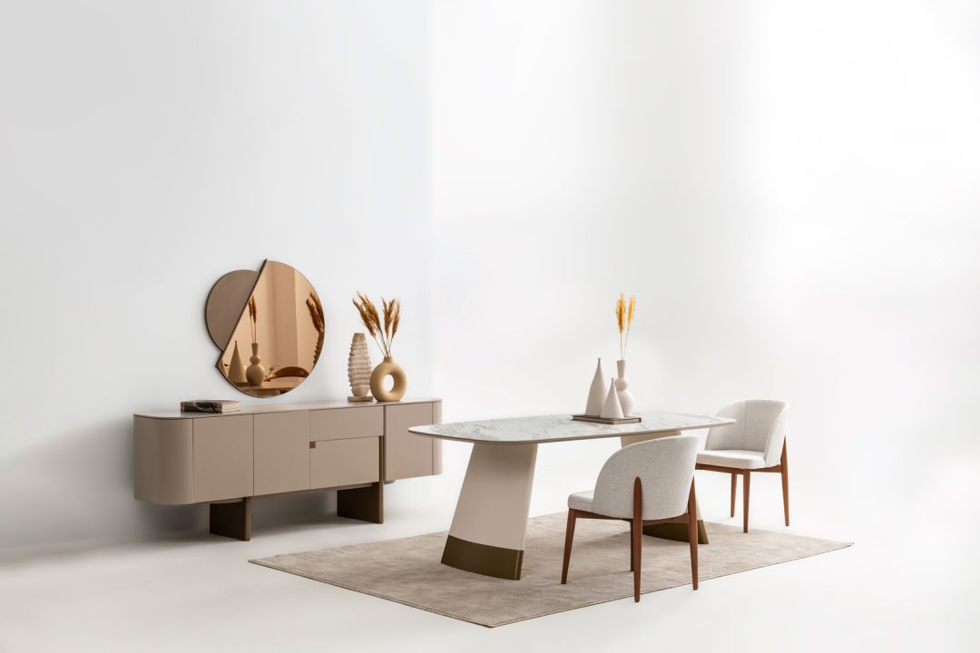Beige - Gold Esszimmer – Bild 2