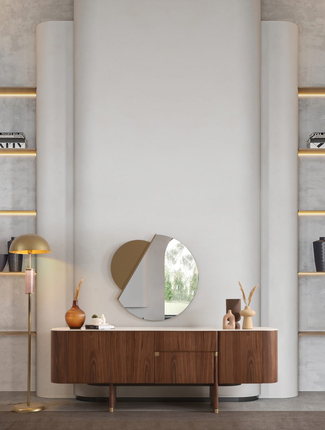 Full Walnut Konsole – Bild 2