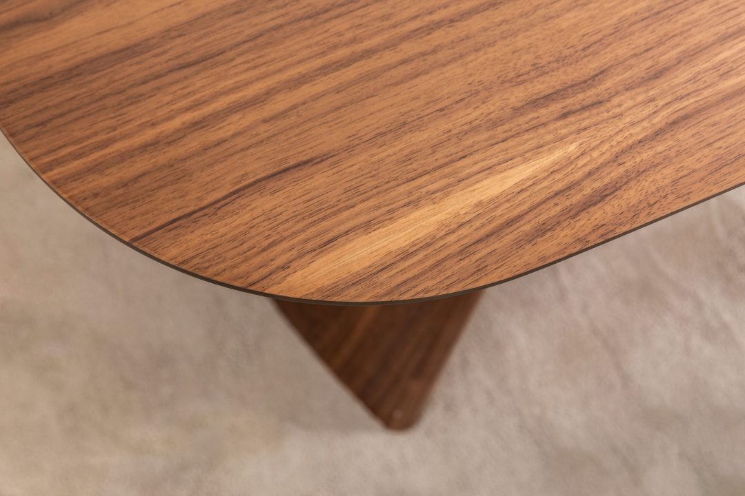 Beige - Walnut Tisch – Bild 2