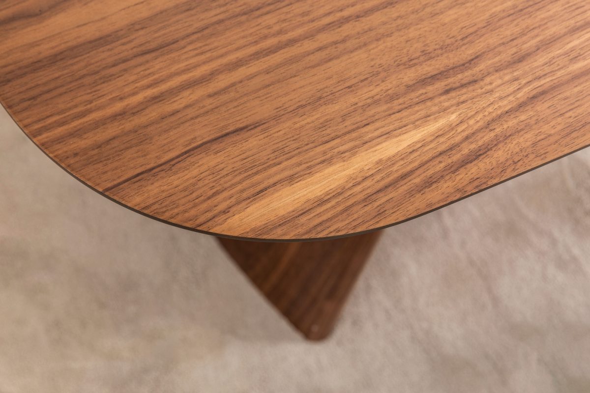 Beige - Walnut Tisch – Bild 2