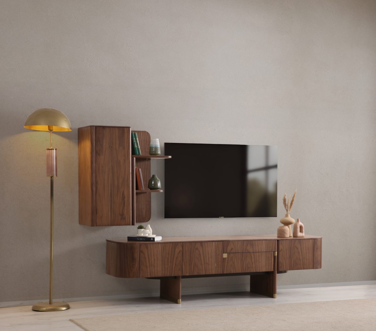 Full Walnut TV-Möbel – Bild 2