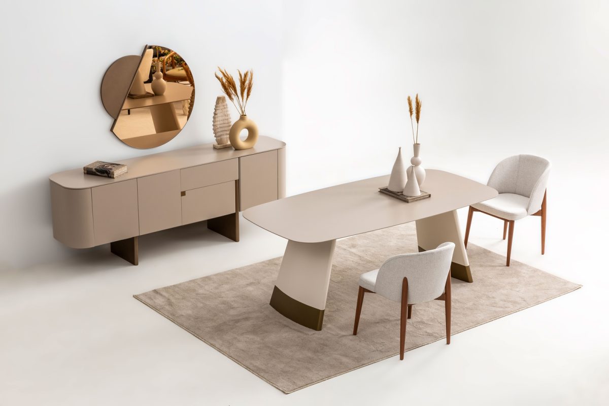 Beige - Gold Esszimmer – Bild 3