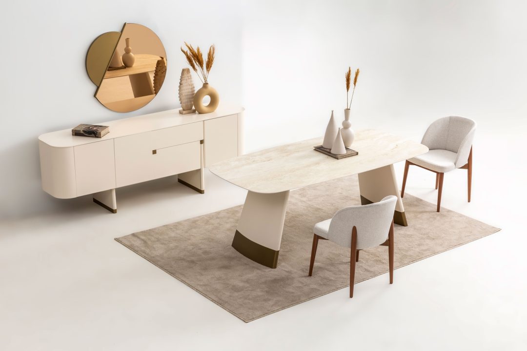 Ecru - Gold Esszimmer – Bild 3