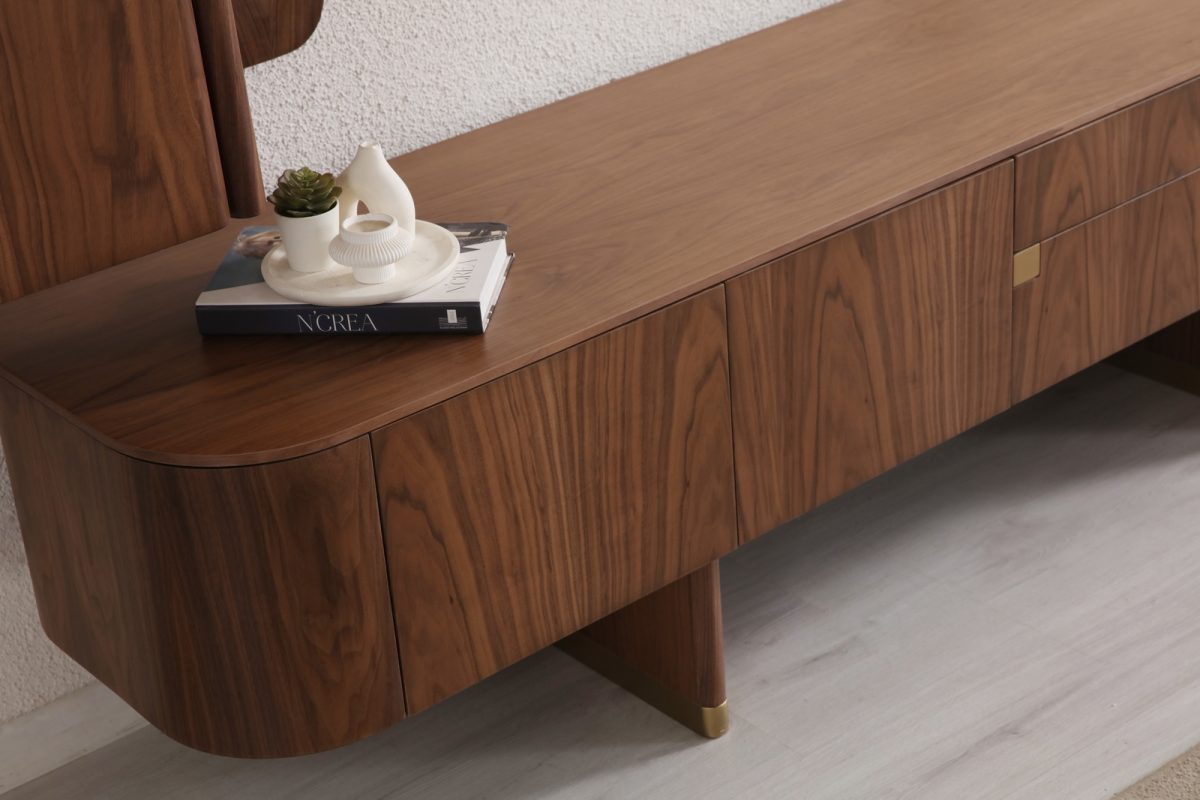Full Walnut TV-Möbel – Bild 3