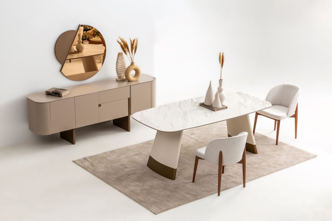 Beige - Gold Esszimmer – Bild 4