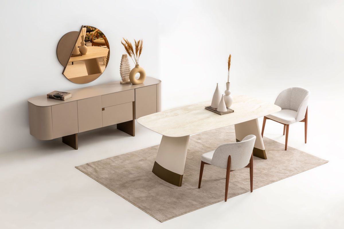Beige - Gold Esszimmer – Bild 5