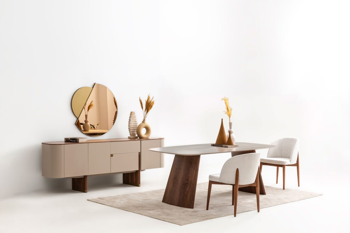 Beige - Walnut Esszimmer – Bild 11