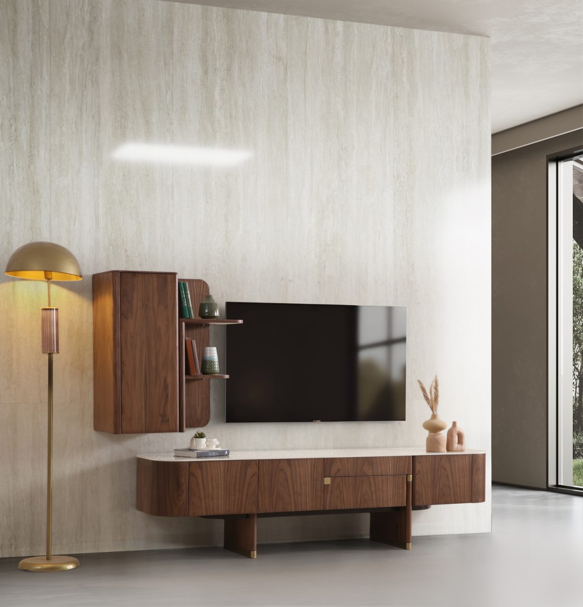 Full Walnut TV-Möbel – Bild 4